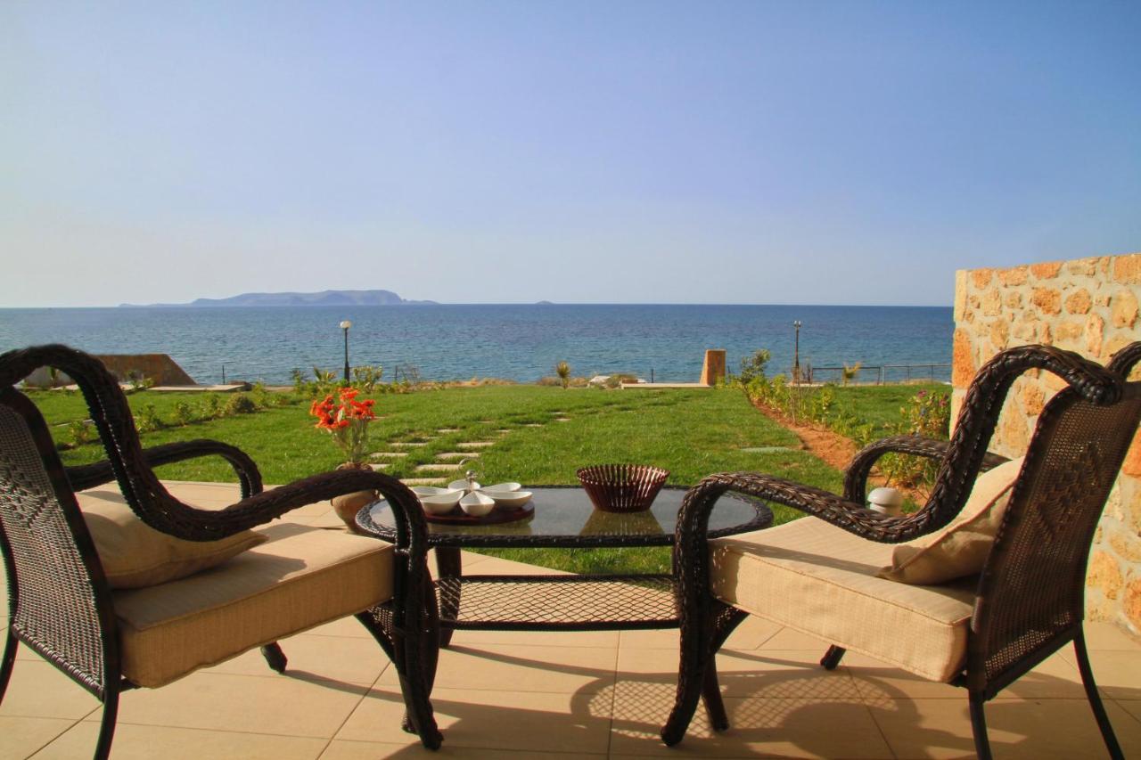 Sea View Beachfront Villa Maria Gouves Exteriér fotografie